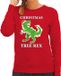 Bellatio Decorations Shoppartners Bv Christmas tree rex Kerst sweater / kersttrui rood voor dames XS
