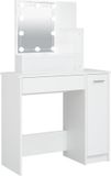 vidaXL Kaptafel met LED-verlichting 86,5x35x136 cm wit