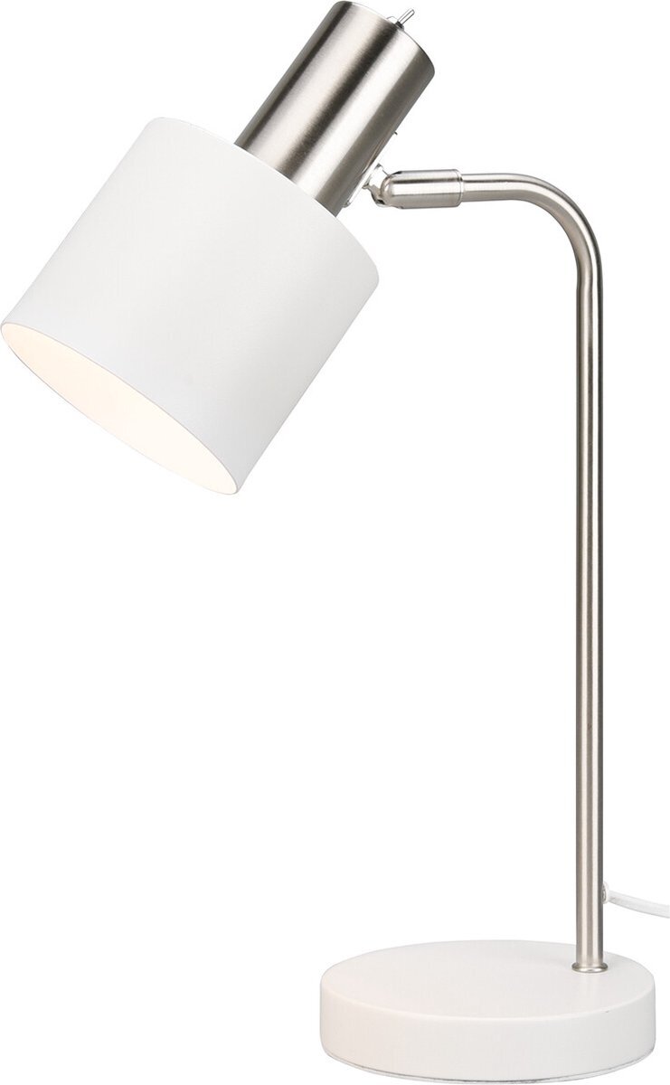 Reality - LED Tafellamp - Tafelverlichting - E14 Fitting - Rond - Wit - Aluminium