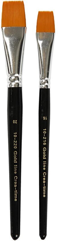 creotime Gold Line penselen, 16+20, b: 17+24 mm, 2 stuks