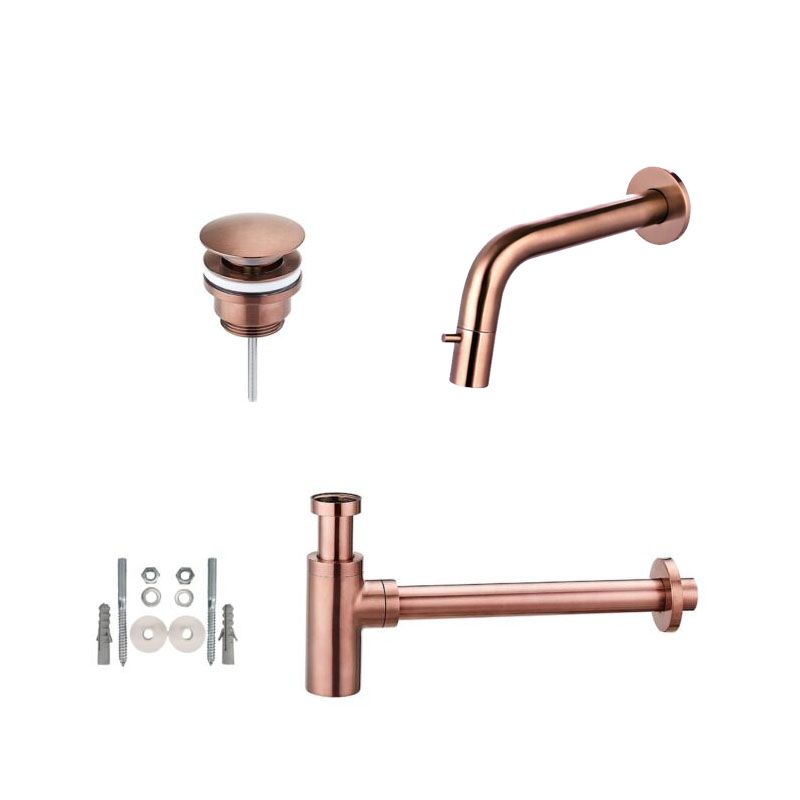 Badkamerplanet Toiletkraan Inbouw Fonteinkraan set geborsteld brons