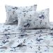 Tribeca Living SNMANSHEETQUNR Bedrukte Flanel Diepe Pocket Sheet Set, Koningin, Sneeuwpop Navy/Rood
