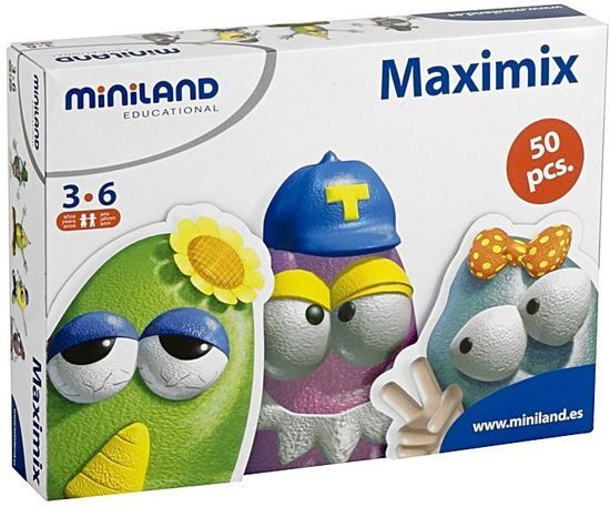 Miniland Maximix - Maak je eigen karakters - - 50 onderdelen - 3