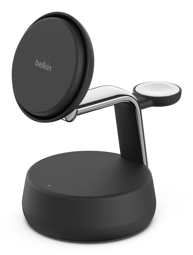 Belkin UltraCharge 3-in-1 MagSafe Draadloze Oplader met Standaard Qi2 25W Zwart