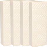 Gerimport Waterverdamper - 6x - creme wit - keramiek - 400 ml - radiatorbak luchtbevochtiger - 7,4 x 18,6 cm