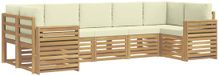 vidaXL Ensemble de canapés d'extérieur 7 pièces Blanc et crème Polyester