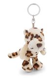 62396 Sleutelhanger, luipaard, 10 cm, beige, trouwe metgezel van pluche voor rugzak of tas, sleutelhouder voor klein en groot