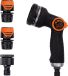 BLACK+DECKER Sproeikop met 3 Tuinslang Koppelingen - Aanpasbare Waterstroom - Kunststof - Zwart/Oranje