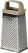 Urban Living Keuken hand rasp - 4-zijdig - groente rasp - zilver/taupe - 9 x 7 x 20 cm