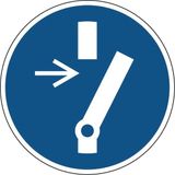 ARBOwinkel.nl Bol Vrijschakelen voor onderhoud of herstelling sticker, Ø 100 mm