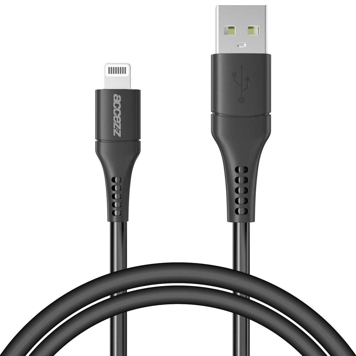 Accezz Lightning naar USB Kabel - 1 meter - Zwart - MFi Gecertificeerd