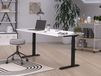 ROBERT Bureau à hauteur réglable 160 cm blanc/noir