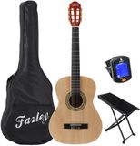 LaPaz guitare classique 3/4 - incl. housse, accordeur et repose-pieds - LaPaz 002 - Bois