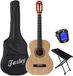 LaPaz guitare classique 3/4 - incl. housse, accordeur et repose-pieds - LaPaz 002 - Bois