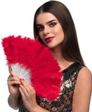 Boland Waaier Flapper rood - Volwassenen - Unisex - Charleston
