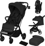 Lionelo Cloe Plus Compacte kinderwagen, automatisch opvouwbaar, 6 maanden tot 22 kg | Légère 8,9 kg, Grandes Roues PU Amorties, Dossier et Repose-Pieds Réglables, Capote UPF50+, Moustiquaire et Couvre-Jambes