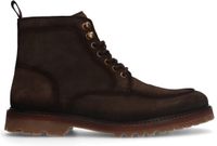 Manfield - Heren - Bruine suède veterboots - Maat 40