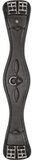 Comfort Short Leather Girth - Black - Dressage - Horse