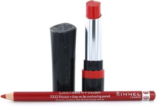 Rimmel London Rimmel The Only 1 Lipstick 500 Revolution Red + Rimmel Lasting Finish Lippotlood 021 Red Dynamite