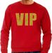Bellatio Decorations Verkleed glitter sweater voor heren - rood - S