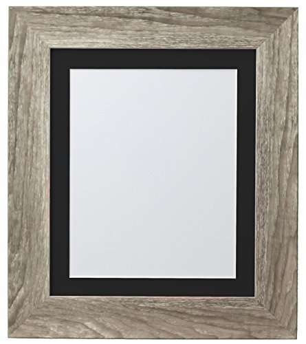 FRAMES BY POST Hygge Fotolijst, kunststof glas, grijze as met zwarte houder, 24 x 18 inch afbeelding formaat 45 x 30 cm