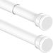 SKKA Precision Components Ltd. Tringle de rideau de douche sans perçage – tringle télescopique extensible 85-230 cm, blanc