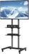 Mygroot - Support de sol pour TV - Roulement - Inclinaison réglable 15° 35° - Pivotant - Avec roulettes - Pour écran plat 19-42 pouces - jusqu'à 35 kg - 200 x 200 - Support TV roulant - Double tiroir.