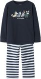Name it Pyjama Biologisch katoen Gestreept Lange mouw Mannen Navy Blazer