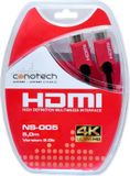 CONOTECH NS-005 HDMI 2.0-kabel, 5 meter, 4K, verpakt in blisterverpakking