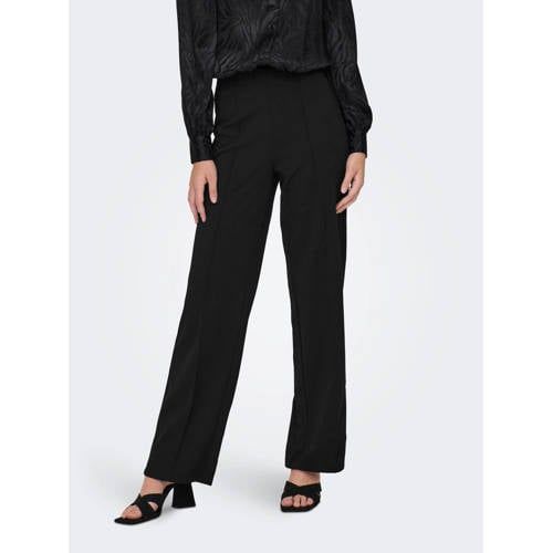 ONLY ONLANSA High Waist Wide Leg Trousers - Black