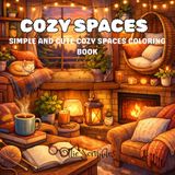 Cozy Spaces Coloring Book: 25 Hand-Drawn Hygge Rooms, Nooks & Cute Corners for Adults and Teens — Relaxing, Easy Designs for Stress Relief