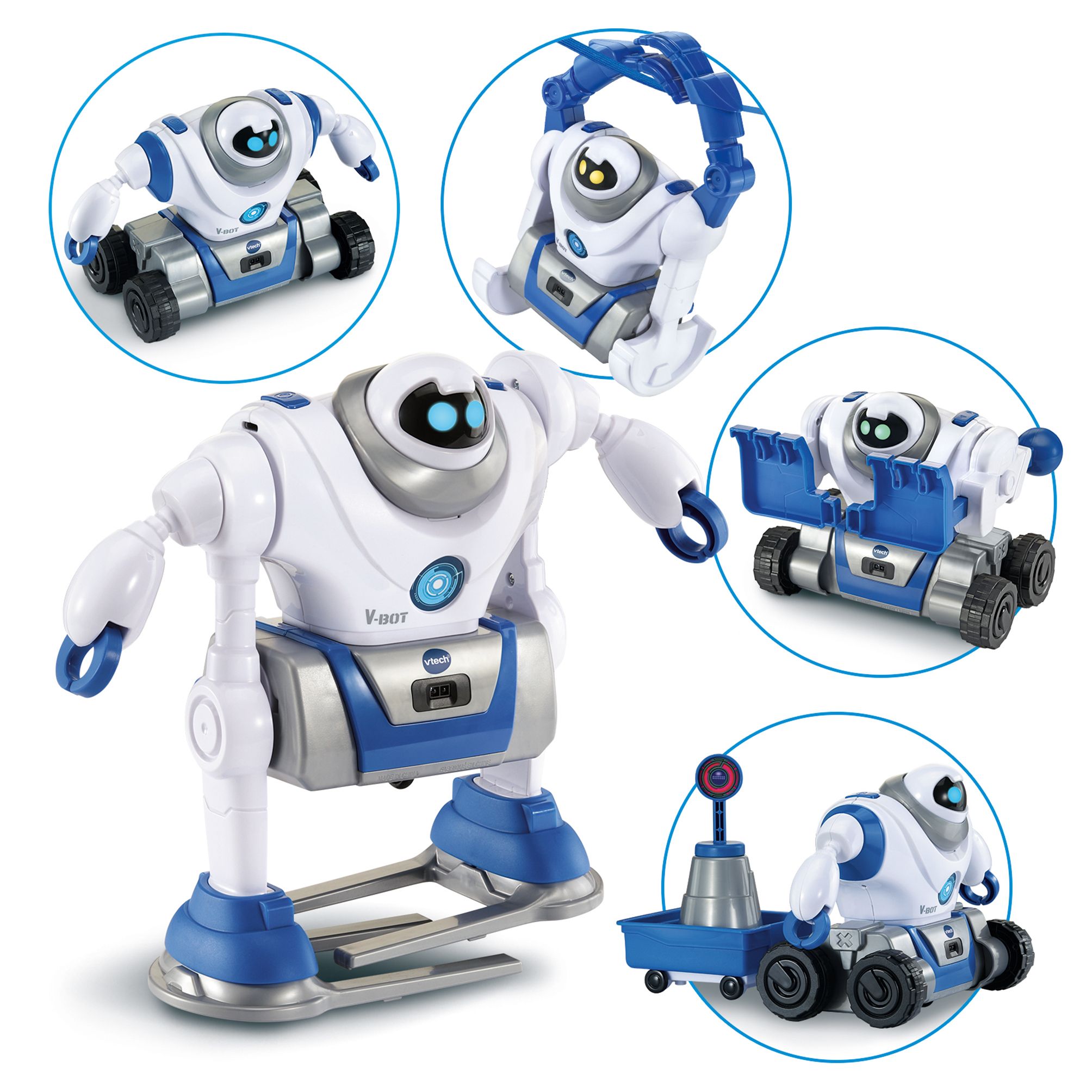 VTech V-Bot Mijn 5 in 1 Robot - Robot Speelgoed - Stimuleert Creativiteit - Inclusief 17 onderdelen - Speelgoed vanaf 5 Jaar