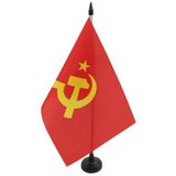 AZ FLAG USSR centraal logo Tafelvlag 21x14 cm Polyester 100D