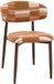 DÉJA Living Eetkamerstoel Skara - Terracotta/Walnoot - Set van 2