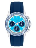 s.Oliver Het kleurrijke horloge heren chronograaf horloge, Blauw, riem