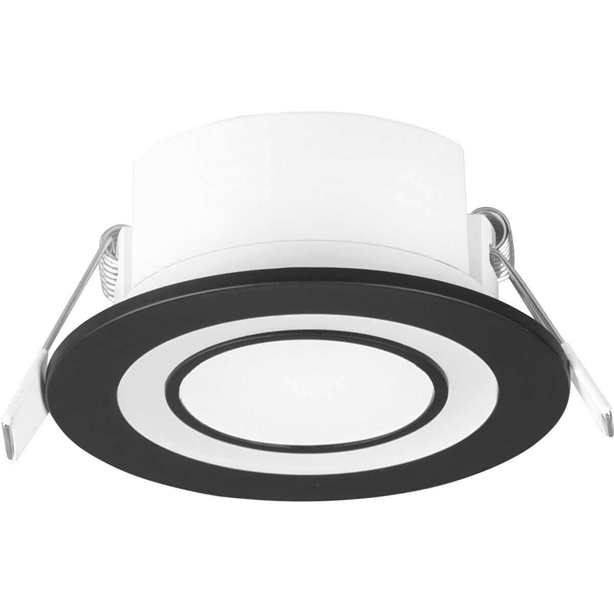 BES LED LED Spot - Inbouwspot - Trion Cynomi - 5W - Warm Wit 3000K - Rond - Mat Zwart - Kunststof - Ã˜80mm