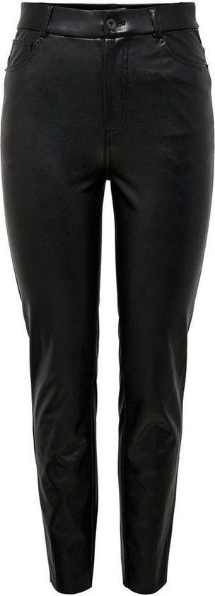 ONLY ONLEMILY HW ST ANK FAUX LEATHER PNT - Black - XS X L34