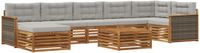 vidaXL - Acacia Hout Loungeset - Naturel en Lichtgrijs