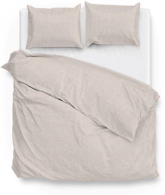 Zo!Home Lino Tweepersoons Dekbedovertrek 200 x 220cm - Beige