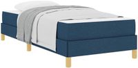 vidaXL Boxspringbed met matras Blauw 100 x 200 cm Stof