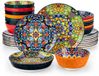 Bohemian Bordenset – 8 personnes – 32 pièces – Céramique – Service de vaisselle – Assiettes à petit-déjeuner