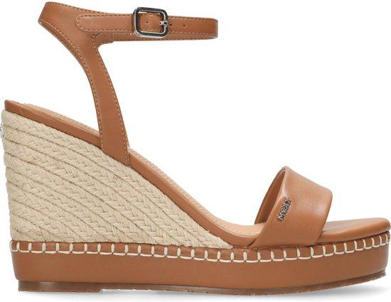 Mexx Ricky Palace Sandalen - Sleehak - Dames - Cognac - Maat 40