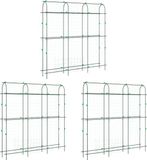 vidaXL Plantenklimrekken - 3 st - U-frame - staal