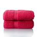 ALCLEAR comfort badstof handdoekenset absorberend van 100% Ökotex katoen, badstof serie in 6 kleuren en 5 maten, kleur: rood, 2X saunahanddoeken 70x200 cm