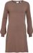 VILA Korte jurk VIKALIA gebreid M Viscose/Polyester/Polyamide Bruin
