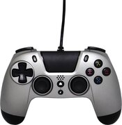 Gioteck VX4 - Wired Controller voor PS4 met Audio 3.5 mm Jack Ingang, Dual Vibration Shock, Voor Playsation 4 en PC Titanium (PS4)