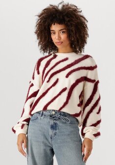 Fabienne Chapot Zebra Pullover Sweater - Hoodie - Vest - Creme - XL