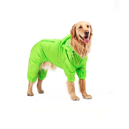 JRKJ Dog Rainjas Medium Large Dogs Jumpsuit Rain Coat voor Honden Pet Jas Waterdichte Jas 3XL-7XL