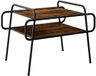 vidaXL Salontafel Gerookt eiken 70 x 50 x 51 cm Bewerkt hout