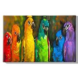Homemania Afbeelding papegaaien dieren, voor woonkamer, slaapkamer, meerkleurig, 45 x 3 x 70 cm, HM20KNV45 x 70 – 128, polyester, hout